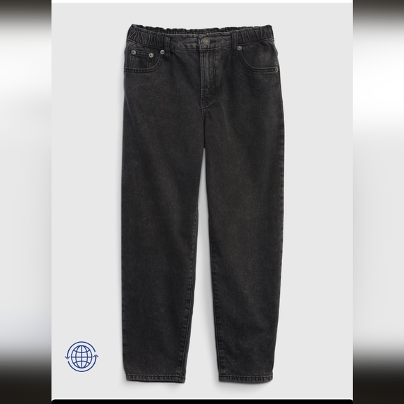 Gap Girls Black Barrel Jeans Washwell Various sizes NWT - Picture 1 of 6